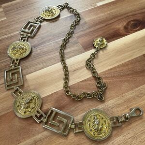 Vintage Gold Medallion Chain Belt